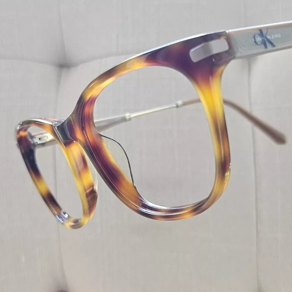 Calvin Klein Jeans Women Eyeglasses/Sunglasses Frame Brown Tortoise Glasses - Picture 2 of 12